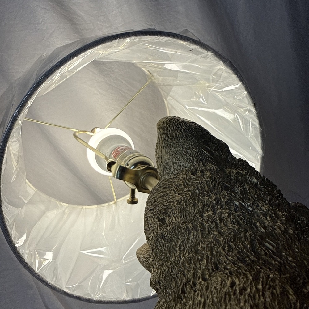 Marshall's Homesense Corgi Dog Brushed Gold Table Lamp White Shade NEW - Picture 9 of 14
